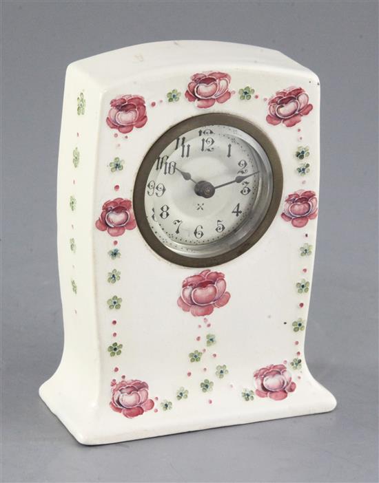 A Moorcroft for Liberty & Co mantel timepiece, c.1910, height 13.7cm
